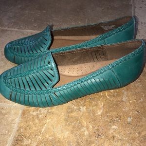 New Green Rockport Cobb Hill Collection Flats 8